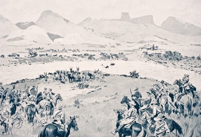 Südafrika. Beyer-Truppen kapitulieren am Vaal-Fluss nach der Maritz-Rebellion, 8. Dezember 1914, aus 